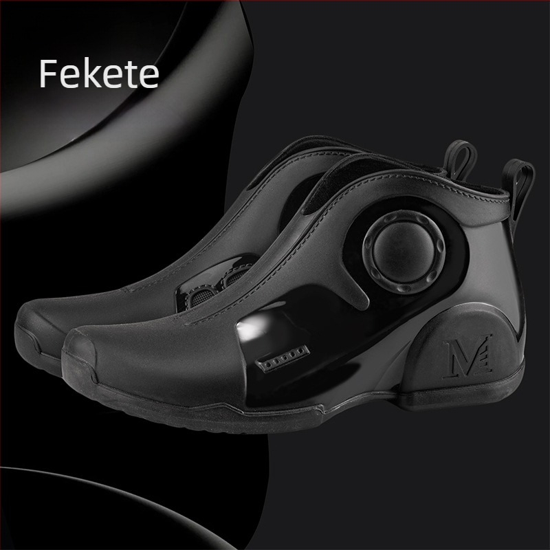 Esőcsizmák, unisex PVC rövid, vízálló, csúszásmentes, könnyű, PU talpbetét