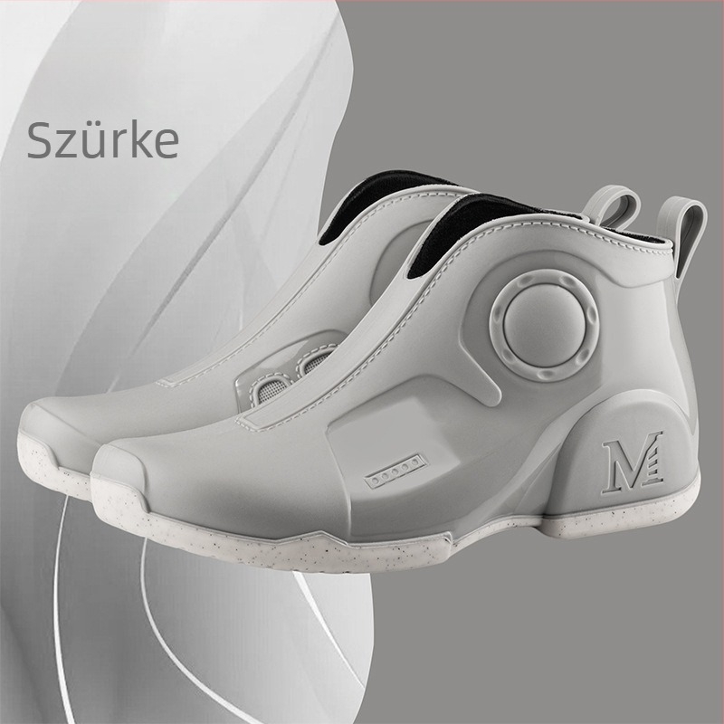 Esőcsizmák, unisex PVC rövid, vízálló, csúszásmentes, könnyű, PU talpbetét