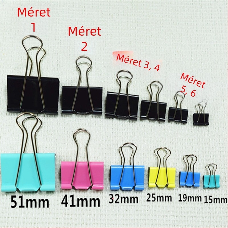 Fém iratrögzítő klipsz 5102, Great Power, 24 darabos csomagolás