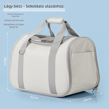 Macska- és kutyabarát űrkapszula hátizsák, textiles anyagból, kapacitás 15, 5–7 kg közötti testsúlynál ajánlott, egyszínű mintázat, közepes–puha keménység