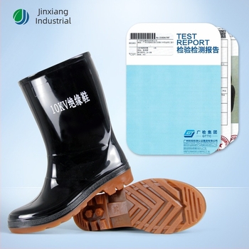 Esőcsizmák 10KV szigeteléssel, modell JX-10KV, felső PVC, talp PVC, magas szár