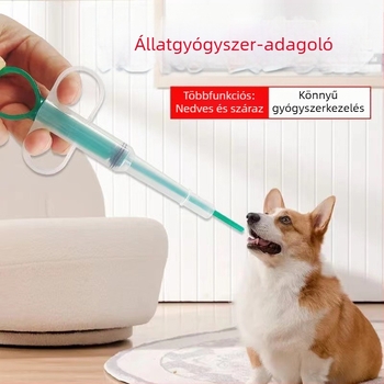 Push-típusú gyógyszeradagoló rúd macskáknak és kutyáknak, tablettákhoz, műanyag