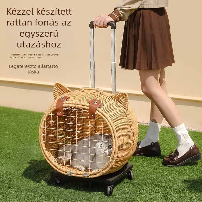 Macska hordozó kocsi, PP anyag, AL márka, kapacitás 20, táska/doboz kisállatok számára
