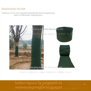 Kerti fák körbetekerésére szolgáló textil — bambusz anyag, hőszigetelés, nedvességmegtartás, kötél mellékelve