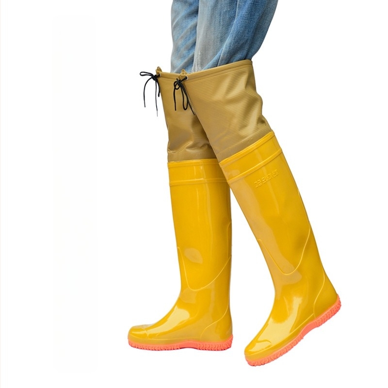 Uniszex PVC bakancs rizsföldekhez - vízálló, térdmagasságú, csúszásmentes talp, overshoe stílus
