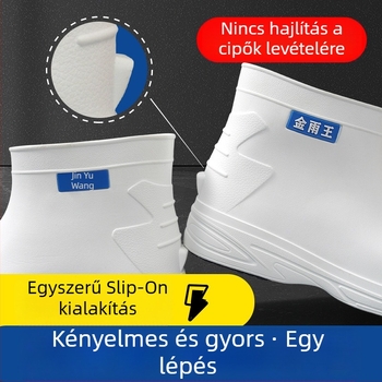 EVA habból készült esőcsizma, rövid cső, uniszex, csúszásmentes és kopásálló gumitalppal