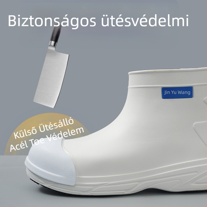 EVA habból készült esőcsizma, rövid cső, uniszex, csúszásmentes és kopásálló gumitalppal