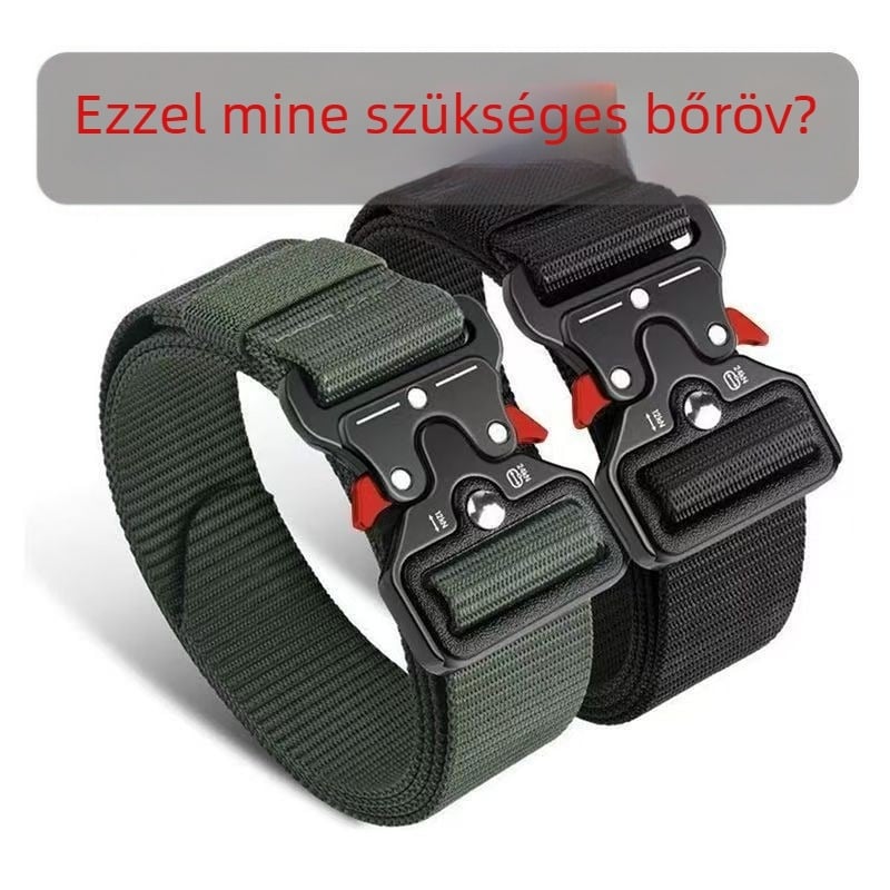 Nylon taktikai öv gyorskioldó csattal, városi stílus, műanyag csat