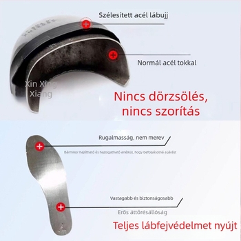 Ipari esőcsizmák, magas szárú, acélorrú, vízálló PVC kivitel