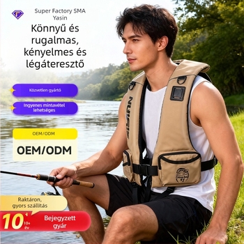 Felnőtt, magas úszóerővel rendelkező mentőmellény szikla- és csónakhorgászathoz, hordozható tengeri horgász úszóvédő nyárra