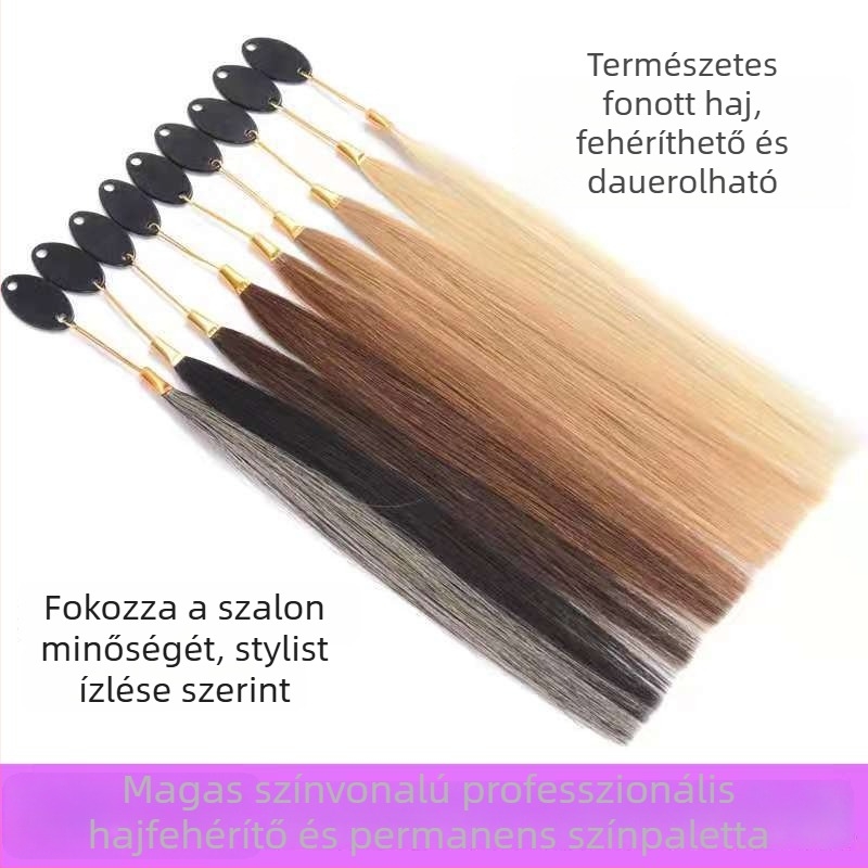 Silk Time Valódi emberi hajból készült edzőparóka – rövid egyenes fazon frufival, Color Card modell, festhető