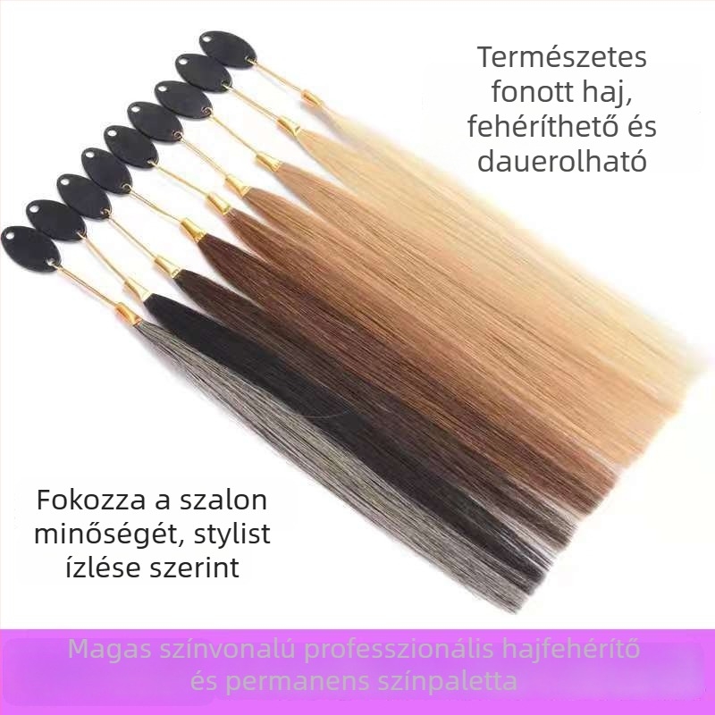 Silk Time Valódi emberi hajból készült edzőparóka – rövid egyenes fazon frufival, Color Card modell, festhető