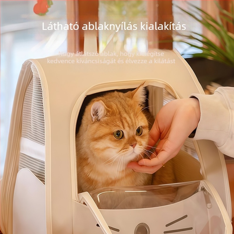 Téli meleg állat szállító hátizsák macskáknak és kutyáknak, nagy kapacitású, keresztpántos hordozó