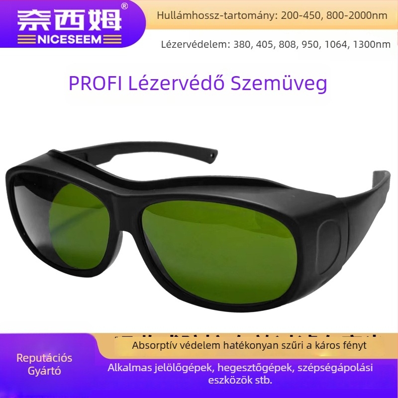 Védő szemüveg TC-YJ-2903, PC váz, lézersugár-védelem, lencse 1,5 mm, GB30863/EN207 szabvány