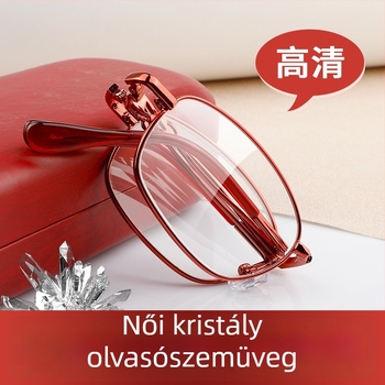 Kafa presbyopia szemüveg – Kristálylencsék, Kékfény védelem, Teljes keret, Fém keret, Ovális keret
