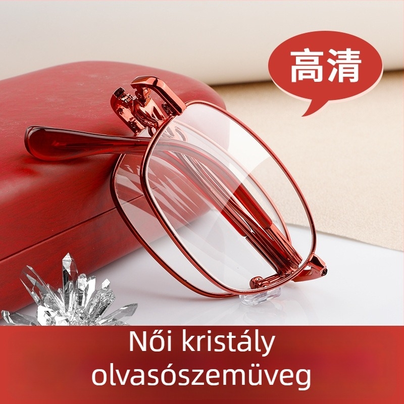 Kafa presbyopia szemüveg – Kristálylencsék, Kékfény védelem, Teljes keret, Fém keret, Ovális keret