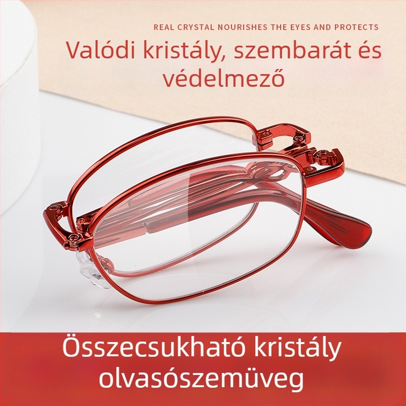 Kafa presbyopia szemüveg – Kristálylencsék, Kékfény védelem, Teljes keret, Fém keret, Ovális keret