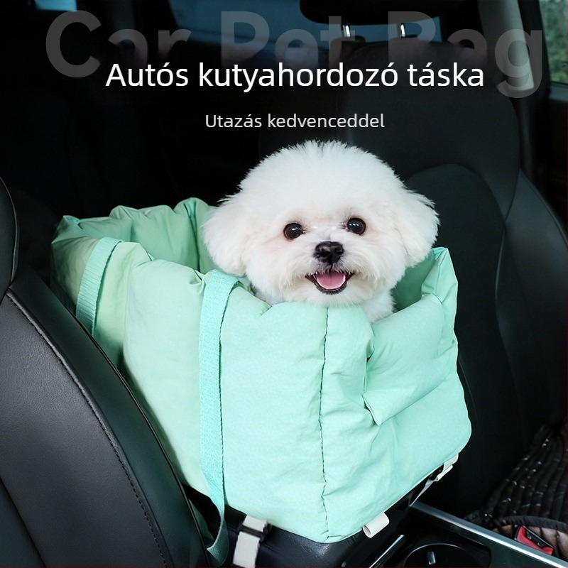 Autóba szerelt kutya szállító Leyoupai – Anyagok: 80T matt nylon; 120 g spray-kezelt gyapot; PP töltet; Eredet: Zhejiang