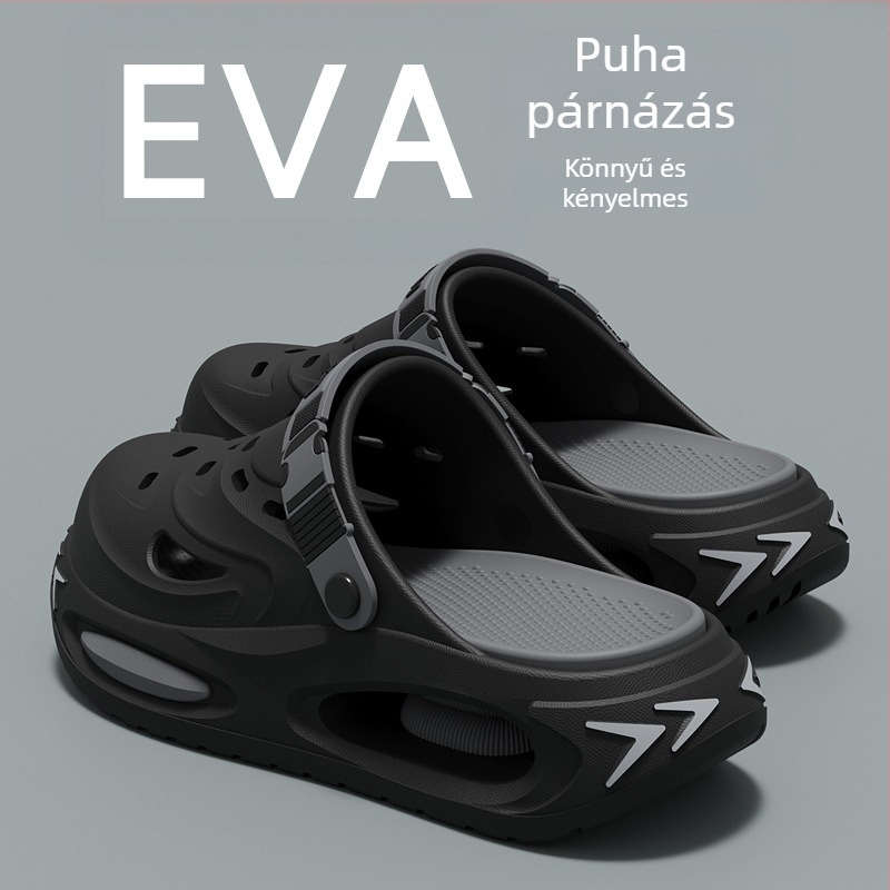 Férfi EVA nyári szandál nyitott ujjal, EVA felső rész, injektált talp, Slip-On zárás