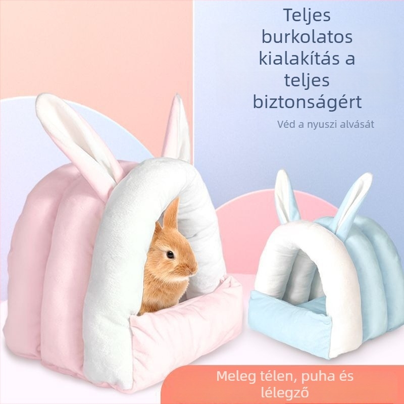 Téli plüssfészek kisállatoknak — nyúl, csincsilla, tengerimalac
