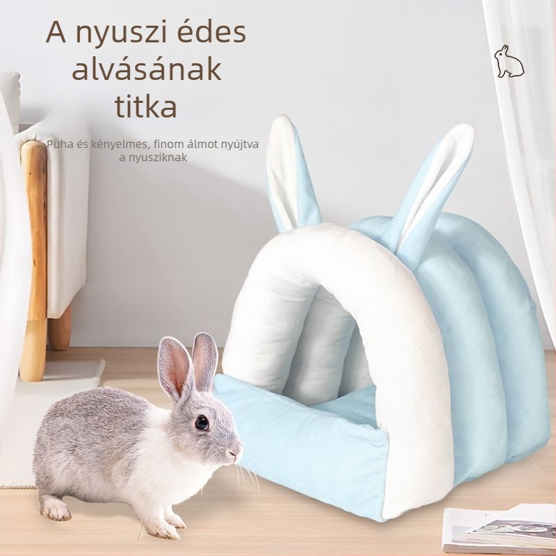 Téli plüssfészek kisállatoknak — nyúl, csincsilla, tengerimalac