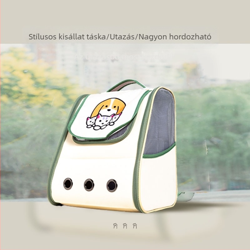 Oxford anyagú háziállat hátizsák, Cartoon mintával, kapacitás 33,152 cm³, közepes keménység