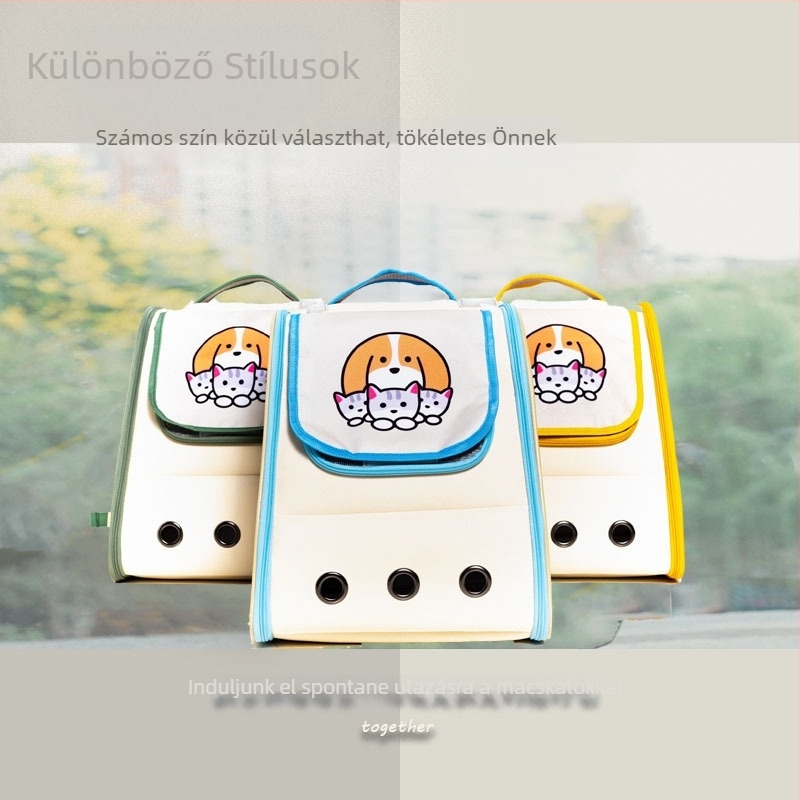 Oxford anyagú háziállat hátizsák, Cartoon mintával, kapacitás 33,152 cm³, közepes keménység