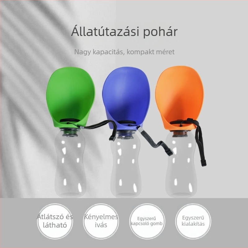 Bobla márkájú utazó ivóedény háziállatok számára, automata vízadagoló, hordozható pohár kutyáknak és macskáknak, kültéri használatra