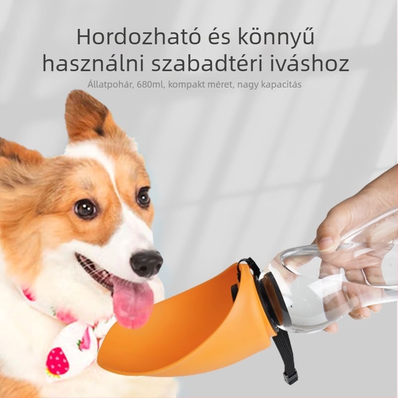 Bobla márkájú utazó ivóedény háziállatok számára, automata vízadagoló, hordozható pohár kutyáknak és macskáknak, kültéri használatra