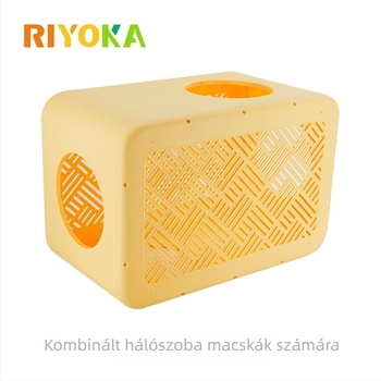 RIYOKA moduláris kocka macska mászókeret fészekkel és rejtekhellyel – műanyag