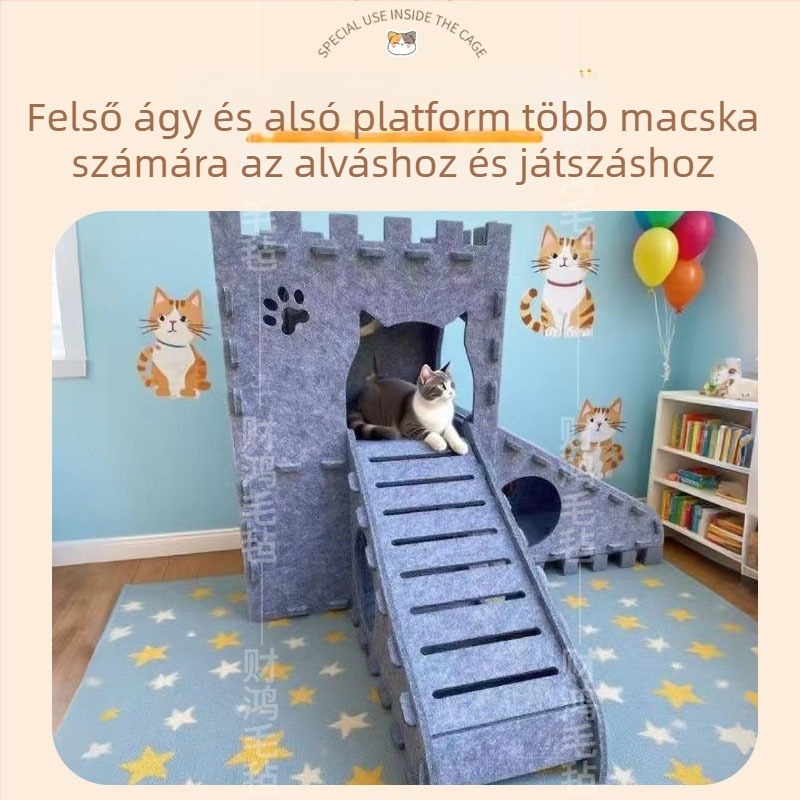 Caihong macskafészek, filcből készült macskafészek