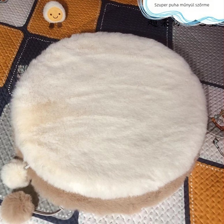 Macska kör alakú fészek párna, vászon anyagból, őszi-téli meleg, géppel mosható