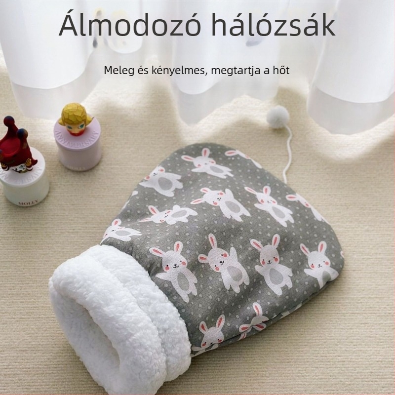 Meleg állat‑alvózsák báránygyapjú béléssel, macska odú lyukkal és fél-zárt kölyökkutyaágy
