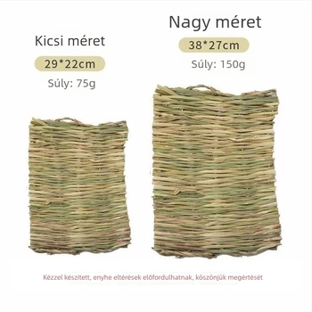 Kézzel szőtt füves kisállatágy és fészek hörcsögöknek, nyulaknak és guineai malacoknak