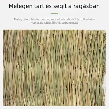 Kézzel szőtt füves kisállatágy és fészek hörcsögöknek, nyulaknak és guineai malacoknak