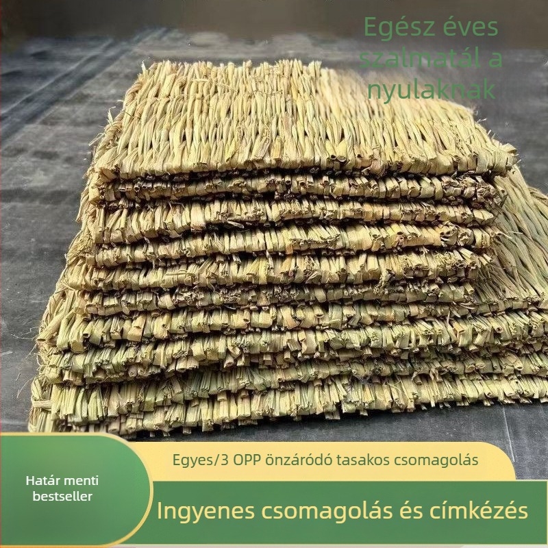 Kézzel szőtt füves kisállatágy és fészek hörcsögöknek, nyulaknak és guineai malacoknak