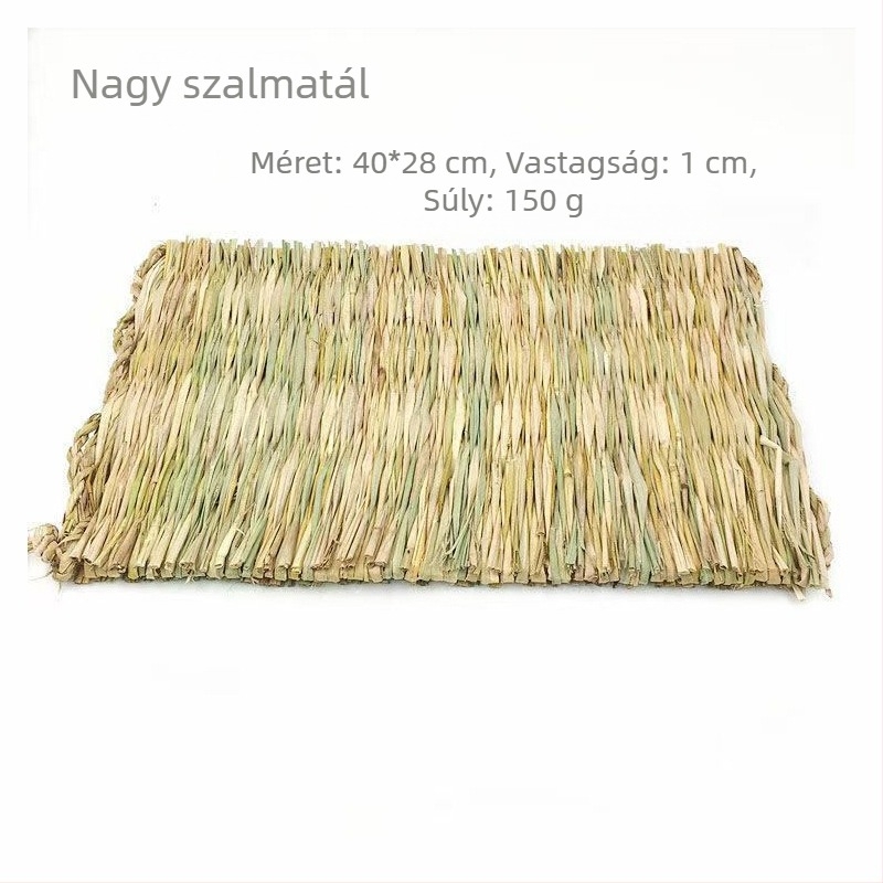 Kézzel szőtt füves kisállatágy és fészek hörcsögöknek, nyulaknak és guineai malacoknak