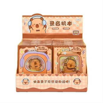 Zi yi — Capibara karikatúra Gashapon mechanizmus jegyzetfüzet, spirálkötés, 50–100 oldal