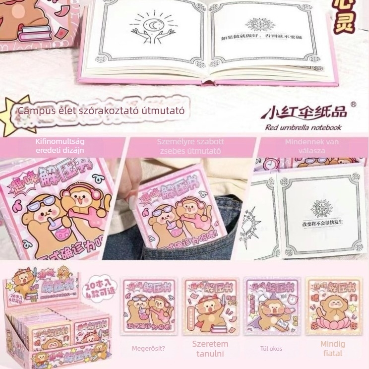 Zi yi — Capibara karikatúra Gashapon mechanizmus jegyzetfüzet, spirálkötés, 50–100 oldal