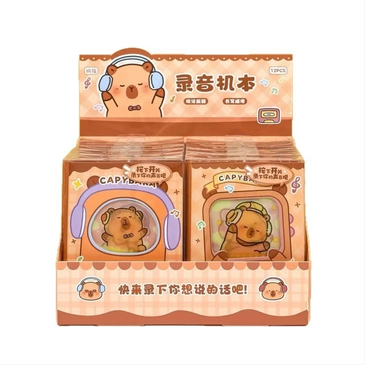 Zi yi — Capibara karikatúra Gashapon mechanizmus jegyzetfüzet, spirálkötés, 50–100 oldal