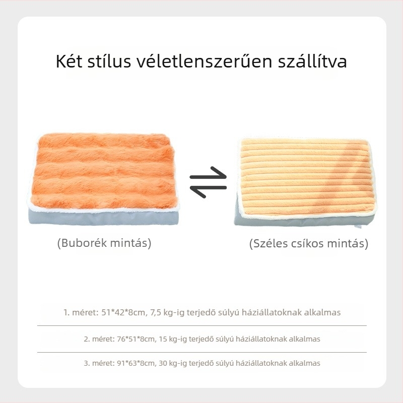 Műnyúl velúr bevonat alvómatrac tojás alakú habbal kis- és közepes méretű kutyáknak és macskáknak, levehető és mosható matrac
