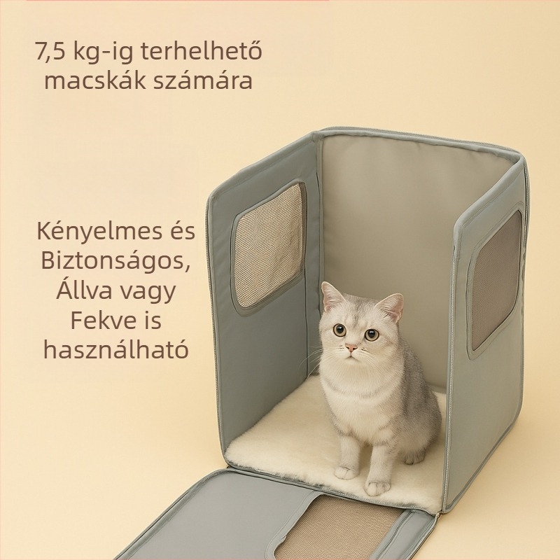 Subai Állat hordtáska görgős kivitelben — hordozó macskának és kutyának, hordozható, összecsukható kocsi, poliészter, 6 kg kapacitás