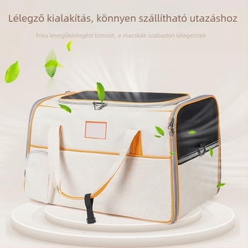 Roadjet textil állat táska, 20L kapacitás, macskák és kutyák számára, légáteresztő és összecsukható (Eredet Baigou)