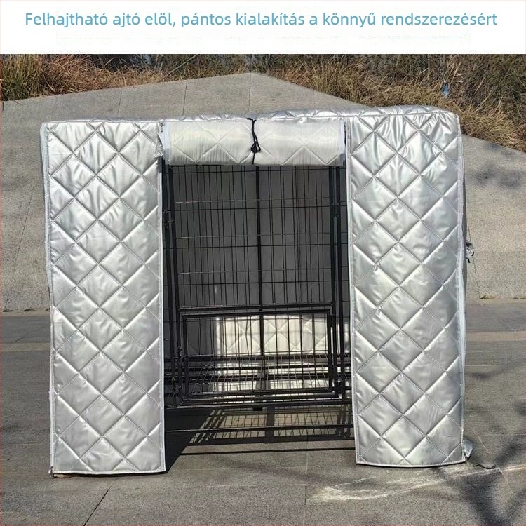 Téli szigetelt kutyaodú borítás, meleg párnázott védőfedél hideg időre, vastagabb macskáknak és nyulaknak, kutyaház