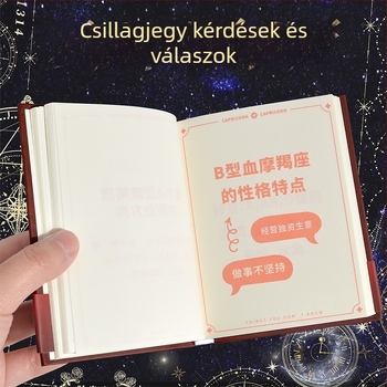 Notesz 12 csillagkép témával, ragasztott kötés, dupla offset papír, 80 gsm, 100–200 oldal, kreatív stílus