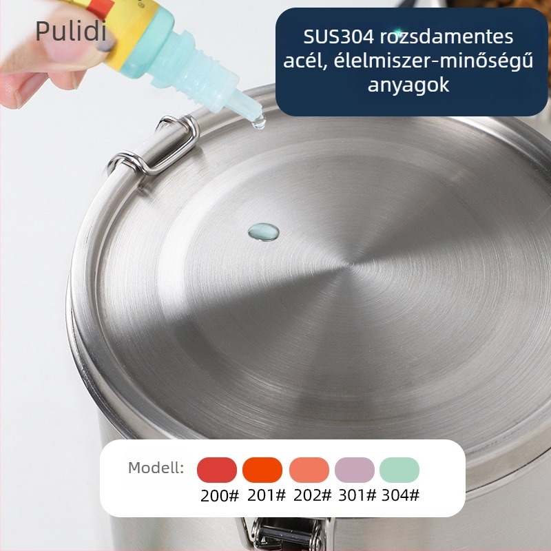 Pridy 304 rozsdamentes acél ételtároló tartály háziállatoknak, légmentesen záródó fedél, kapacitás 520–2500 ml