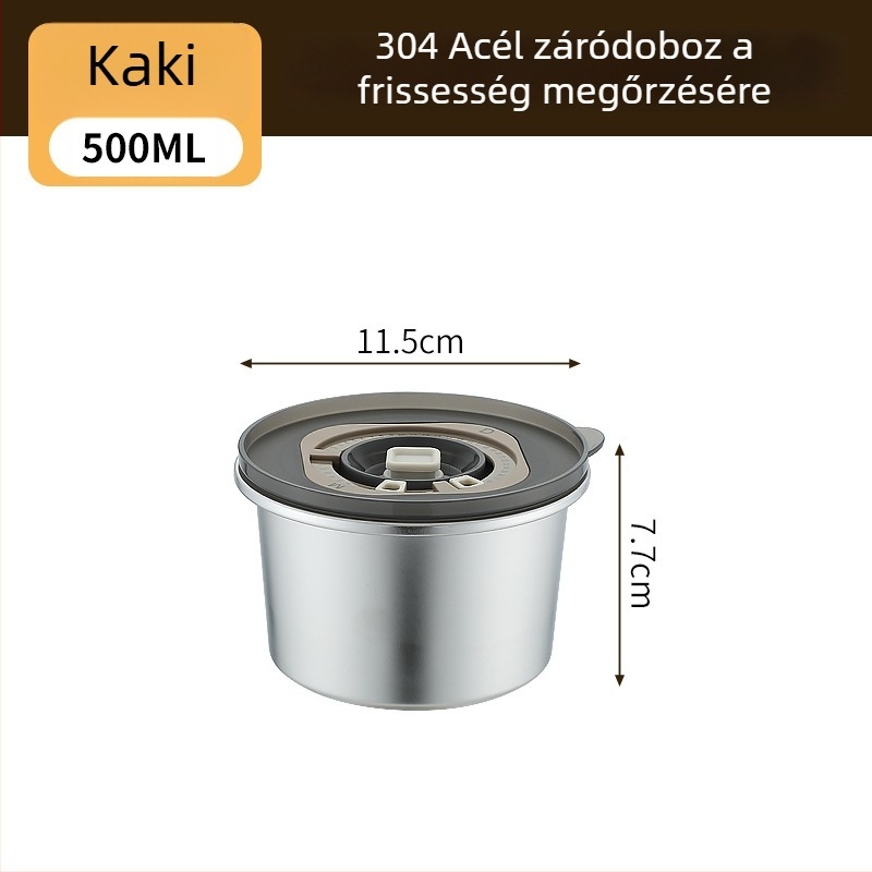 304 rozsdamentes acél ebédes doboz, kerek, 800–1000 ml kapacitás, hordozható és zárható
