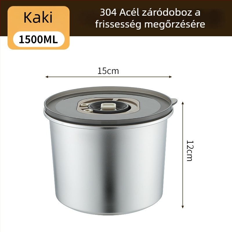 304 rozsdamentes acél ebédes doboz, kerek, 800–1000 ml kapacitás, hordozható és zárható