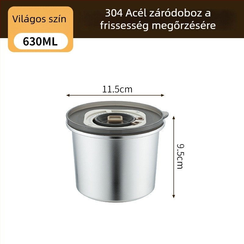 304 rozsdamentes acél ebédes doboz, kerek, 800–1000 ml kapacitás, hordozható és zárható