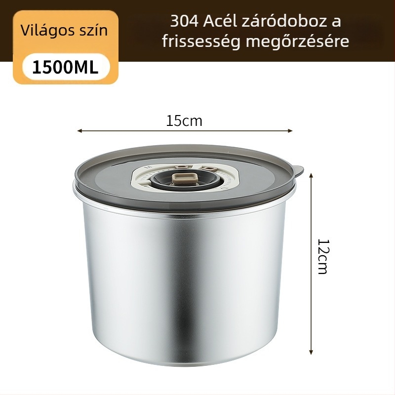 304 rozsdamentes acél ebédes doboz, kerek, 800–1000 ml kapacitás, hordozható és zárható